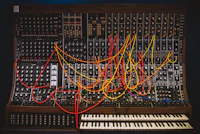 A black and white audio mixer