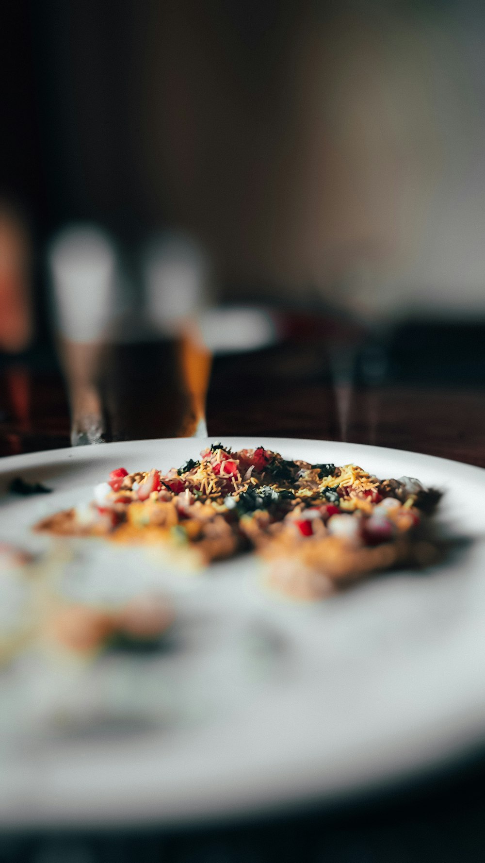 white ceramic plate with food