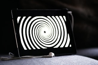 black and white striped box