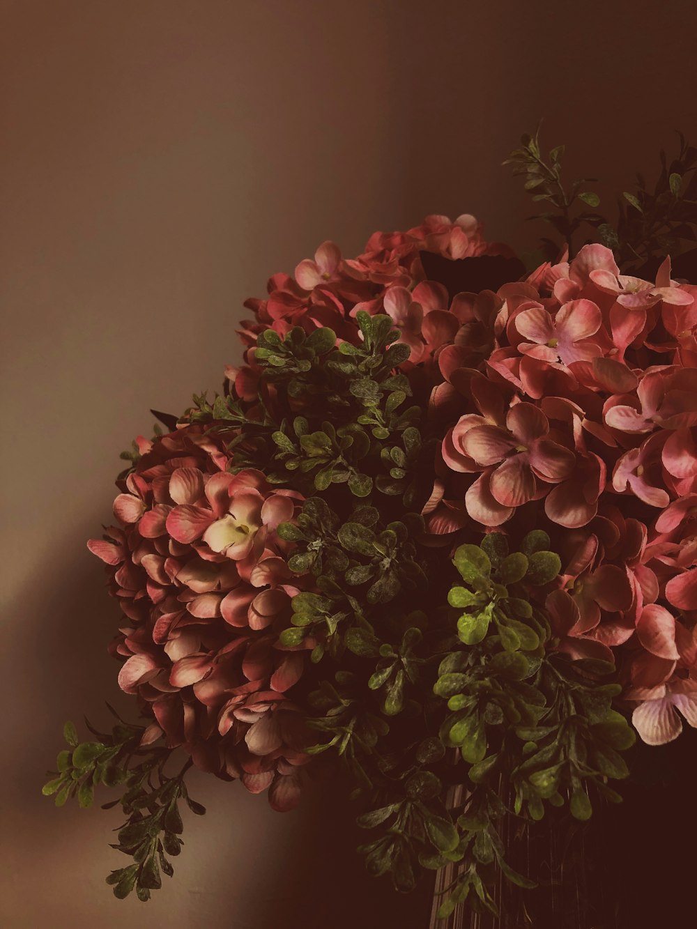 red and green flower bouquet