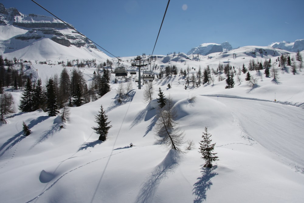 snow covered mountain during daytime