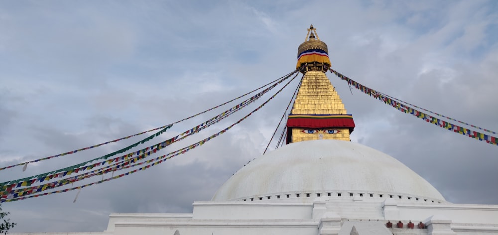 white and gold dome building