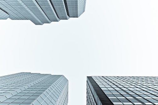 black and white concrete building