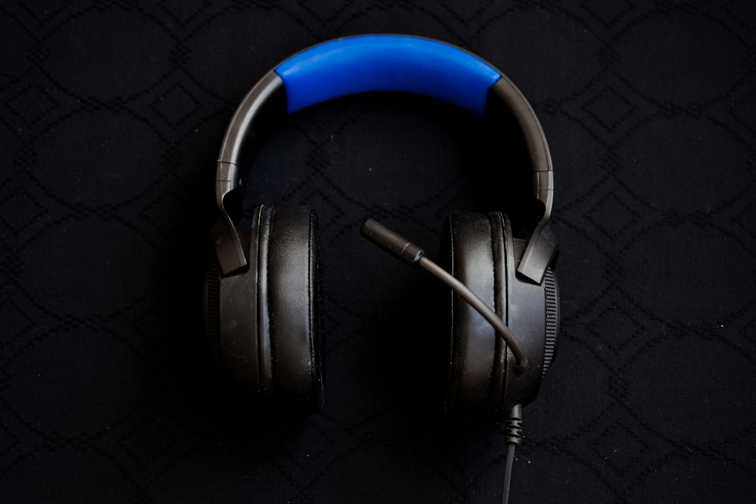 wireless gaming headset closeup