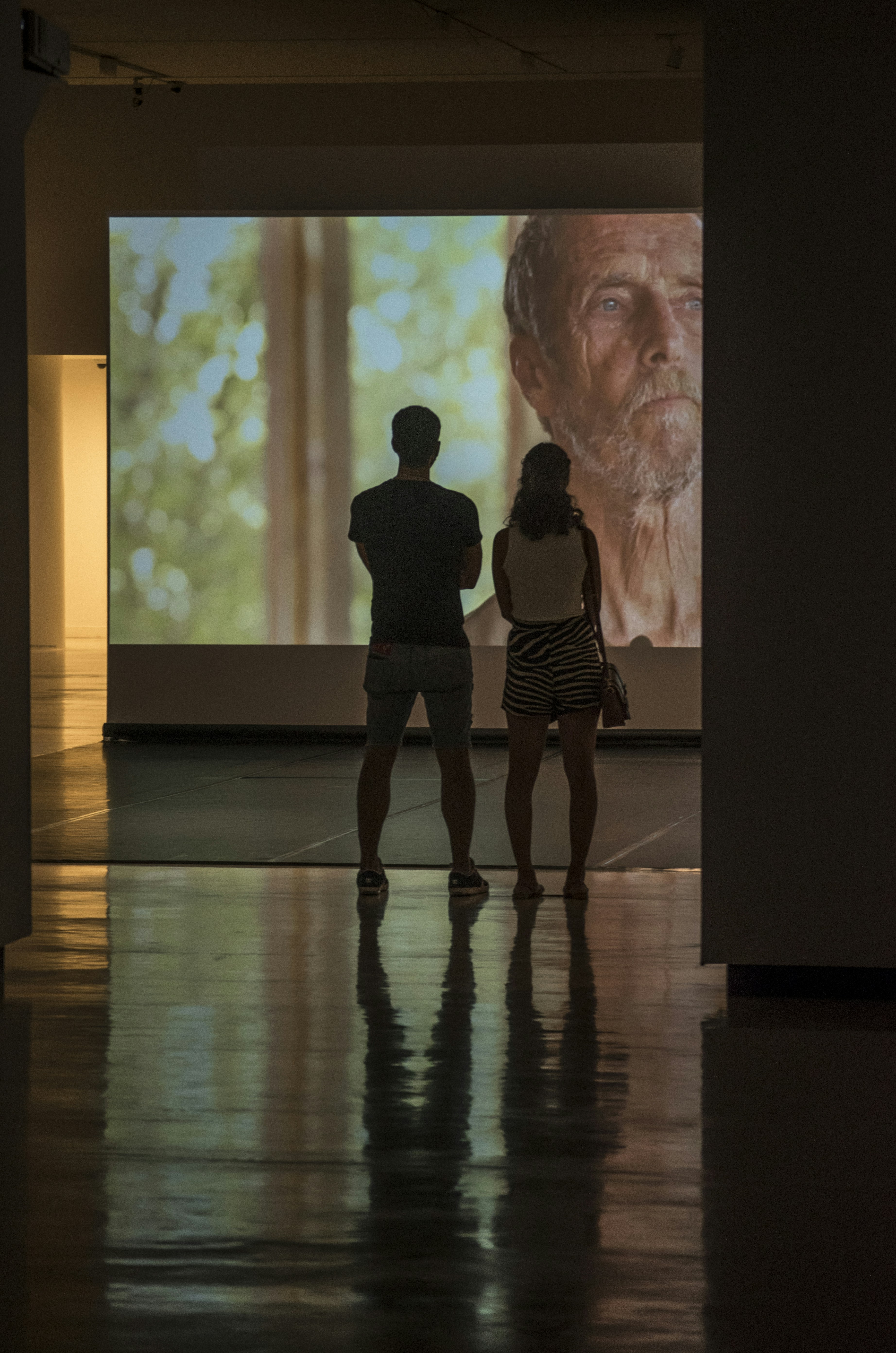 People visiting a museum in Bilbao