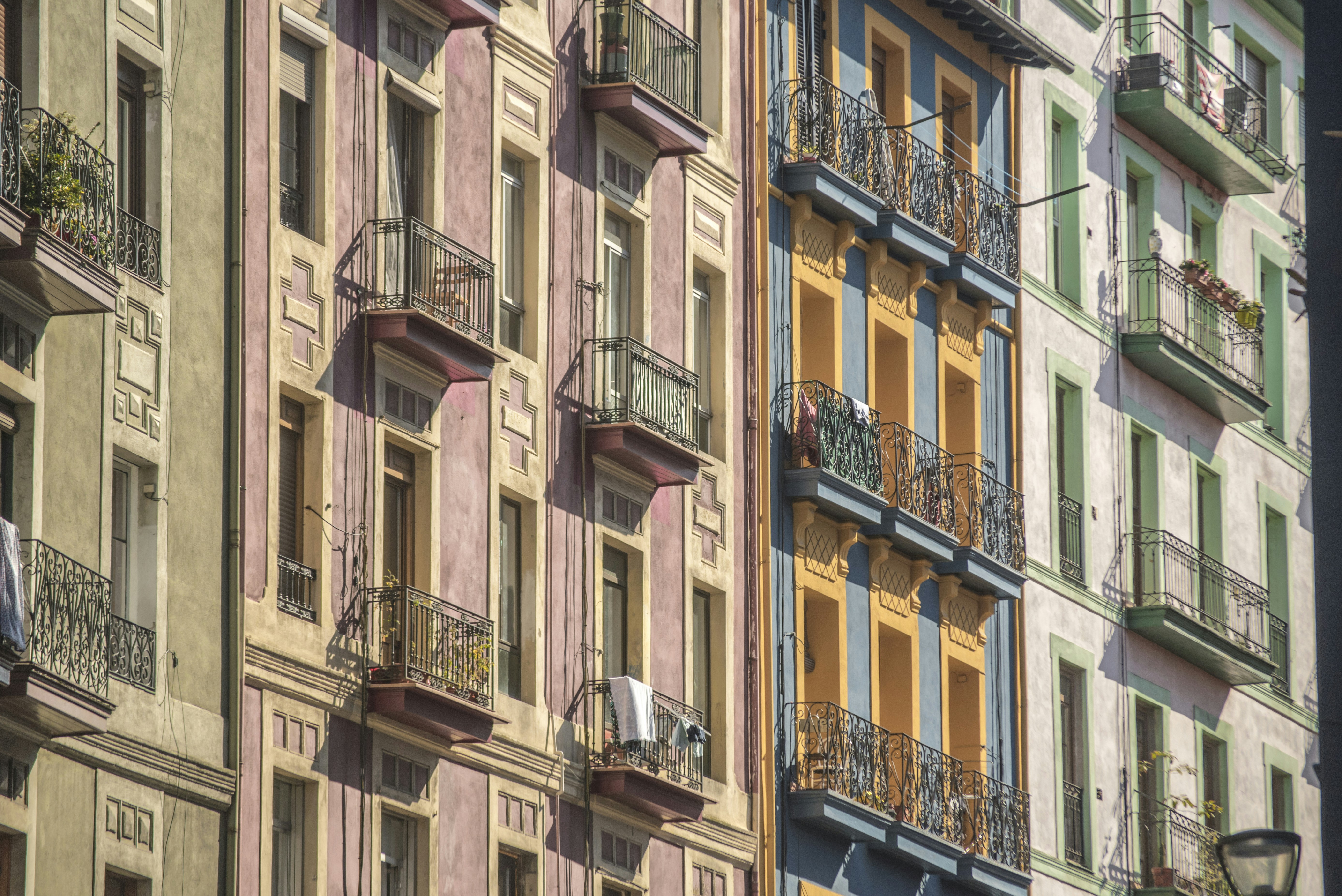 Coloured windows in Bilbao