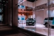 A sleek modern car showroom interior