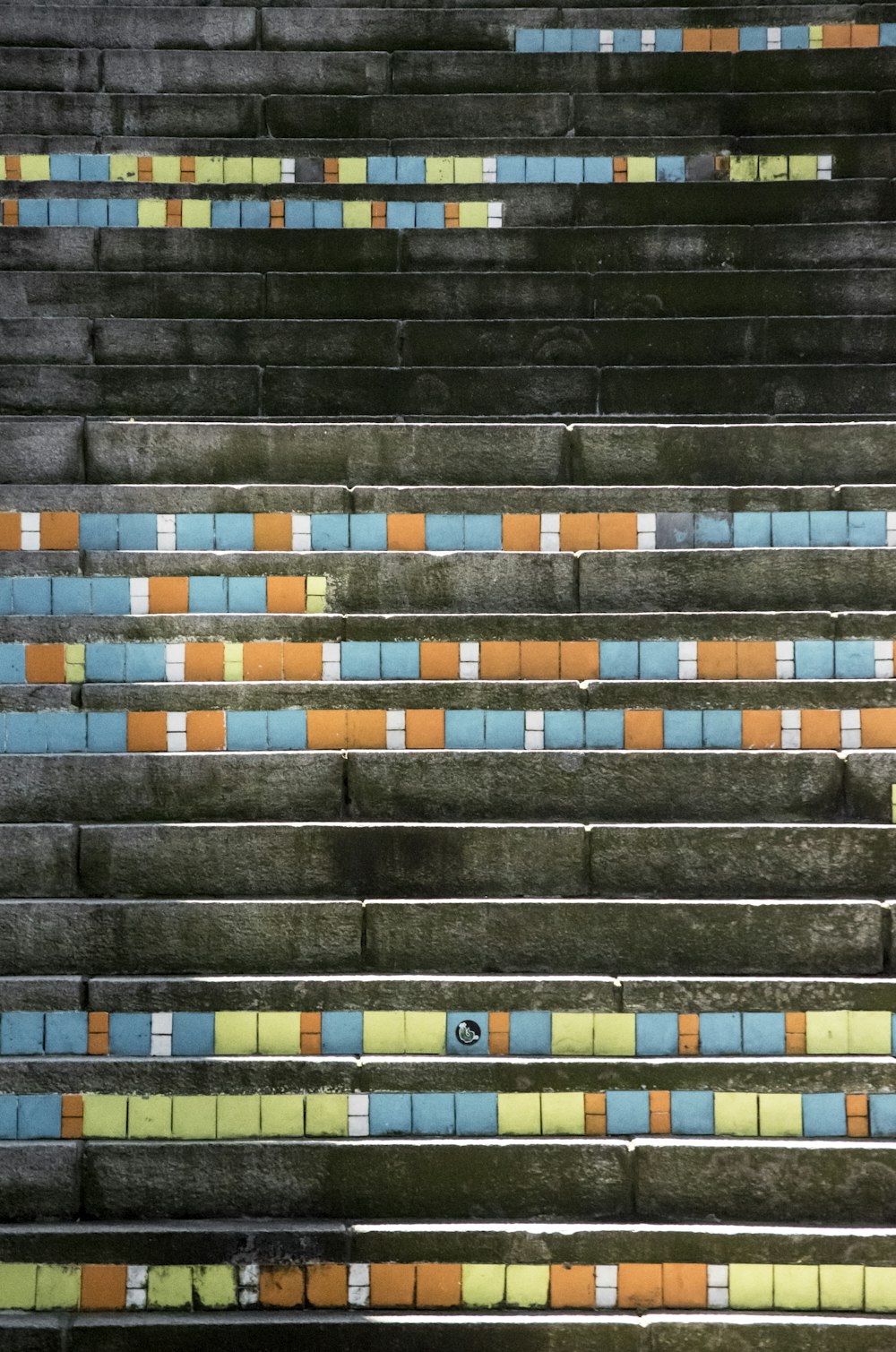 black and white concrete stairs