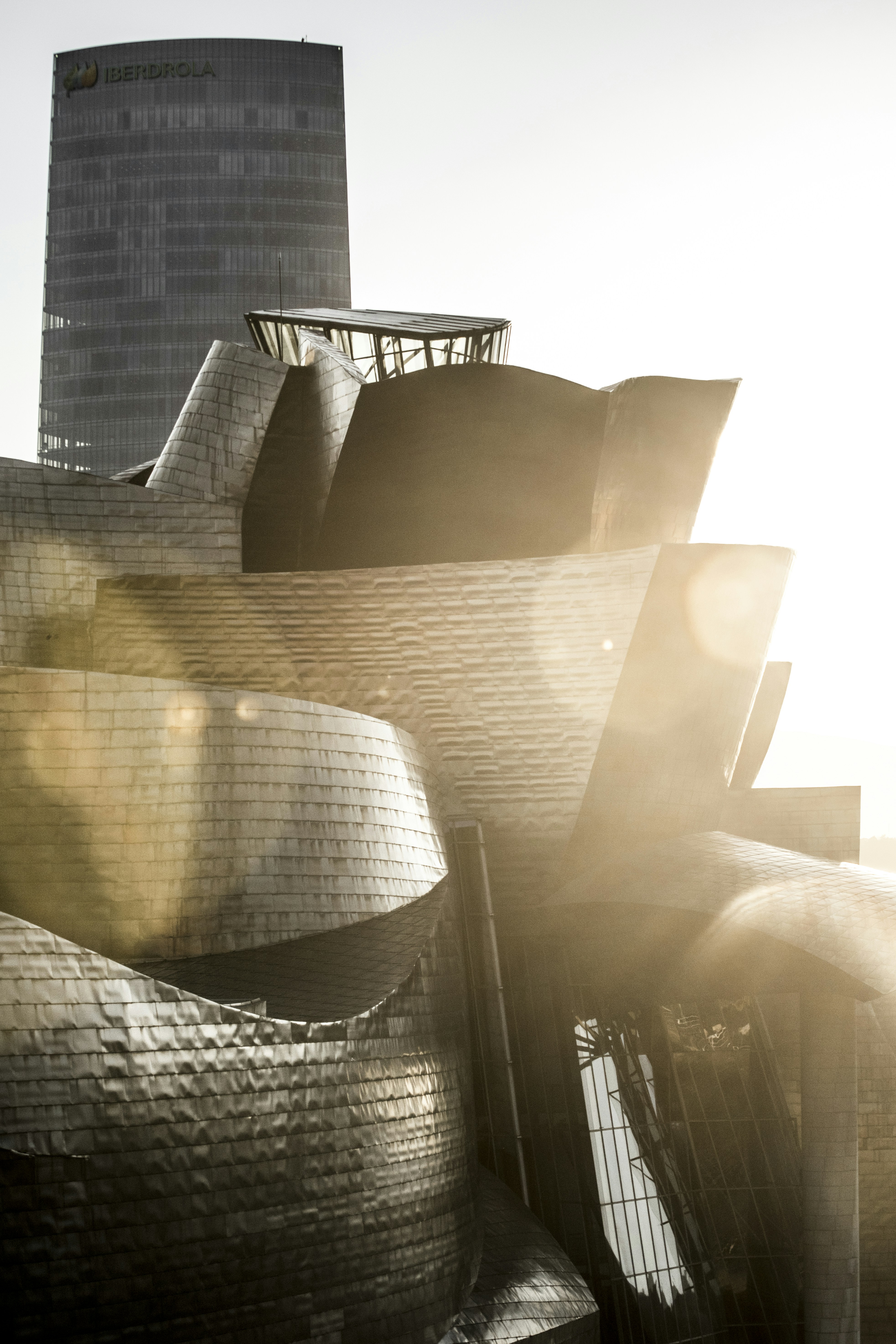 Sunset at Guggenheim Museum in Bilbao.