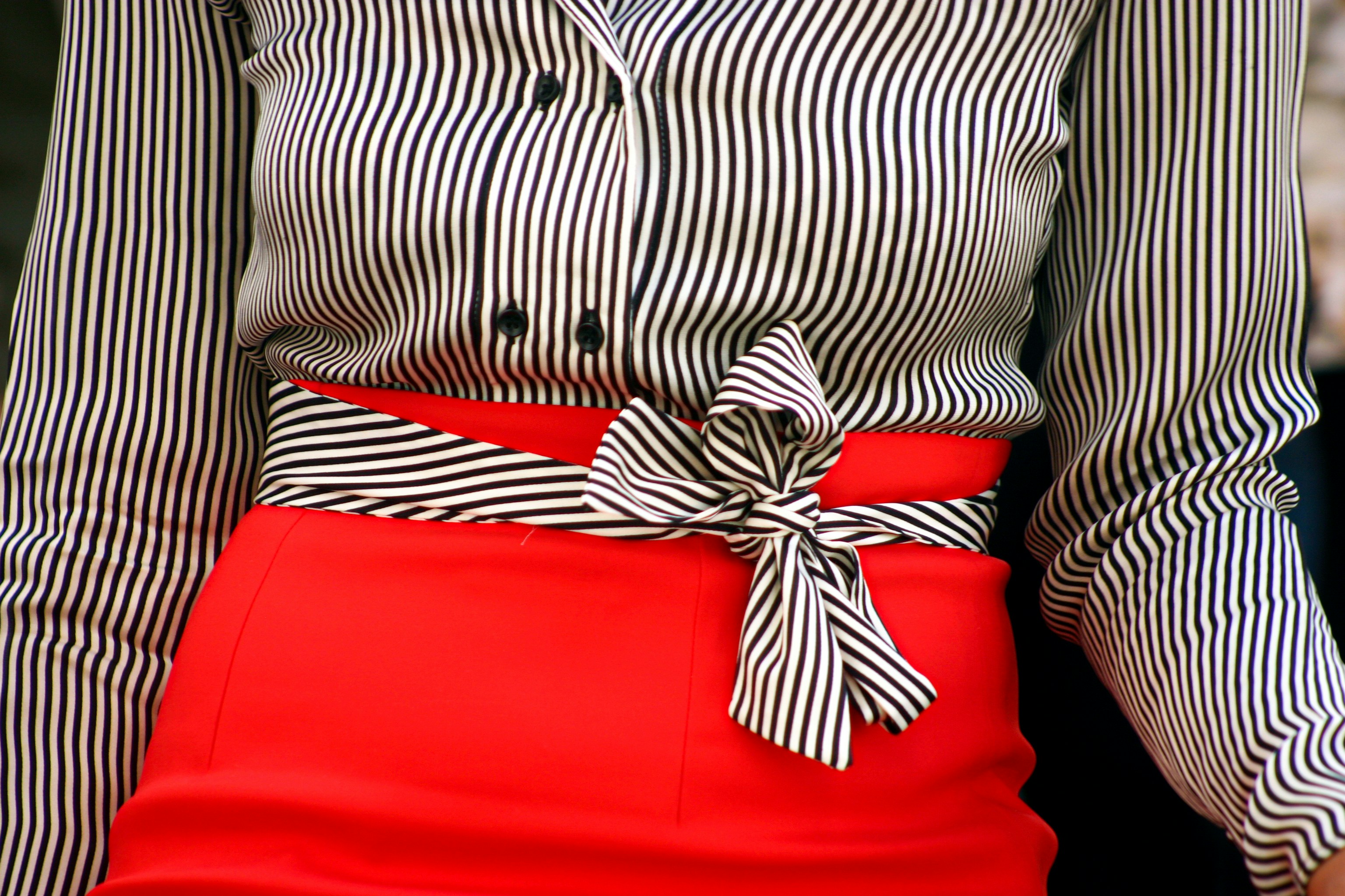 black and white striped shirt