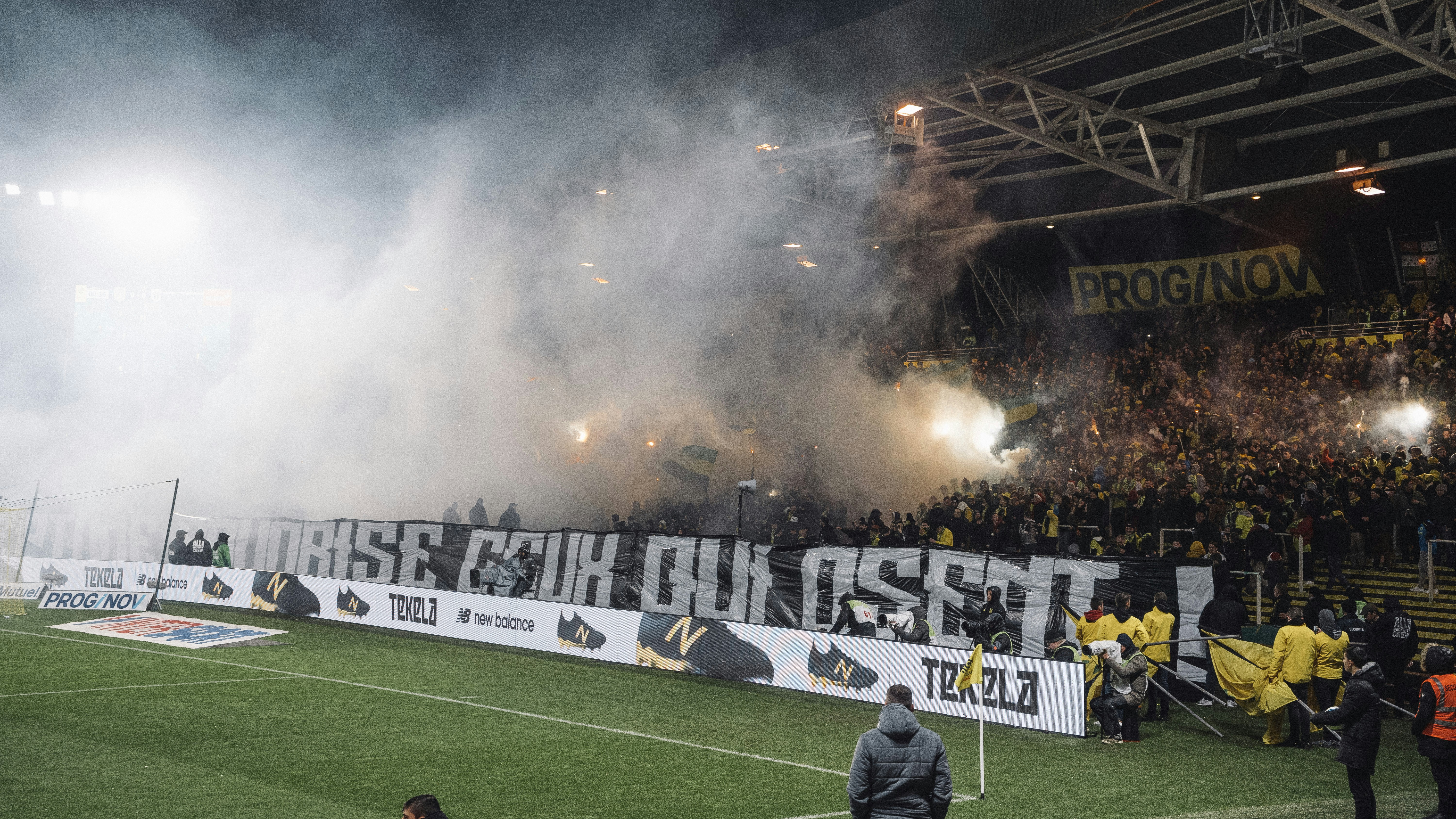 Ultra in la beaujoire in Nantes. FC Nantes