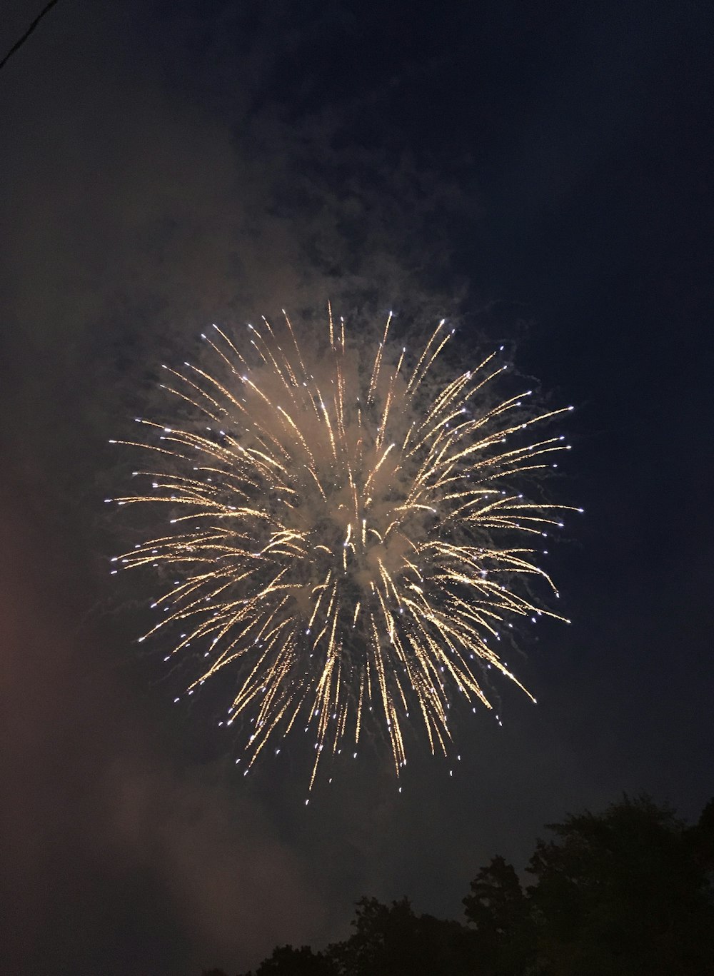 white fireworks in the sky