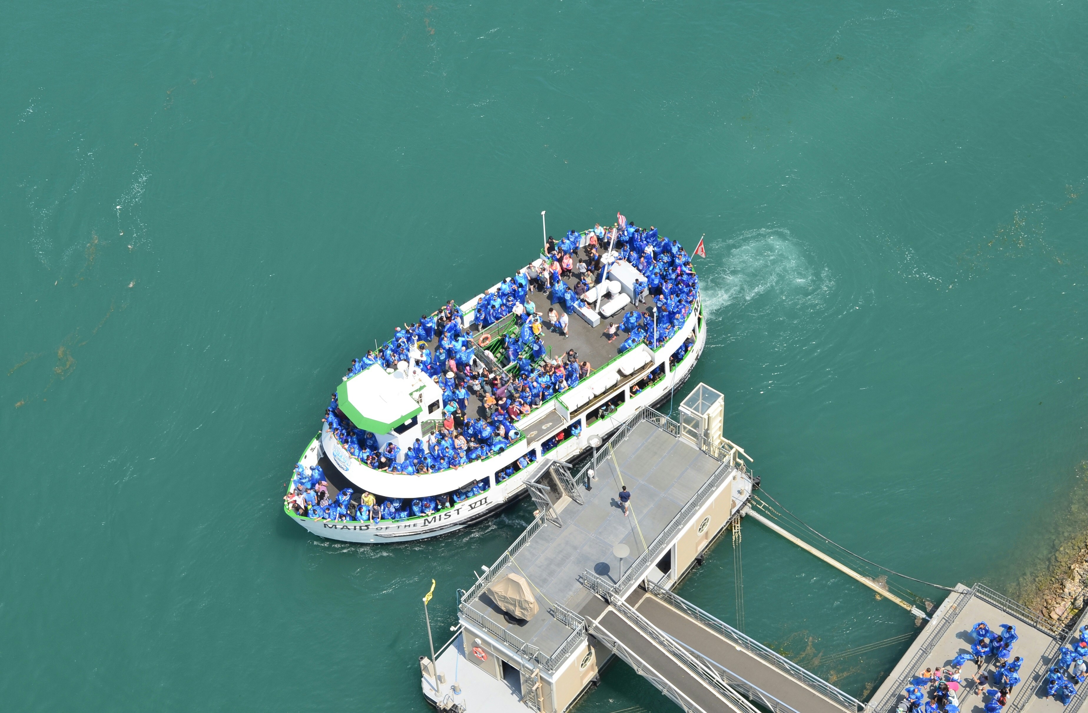 Niagara Falls Boat. View from the top