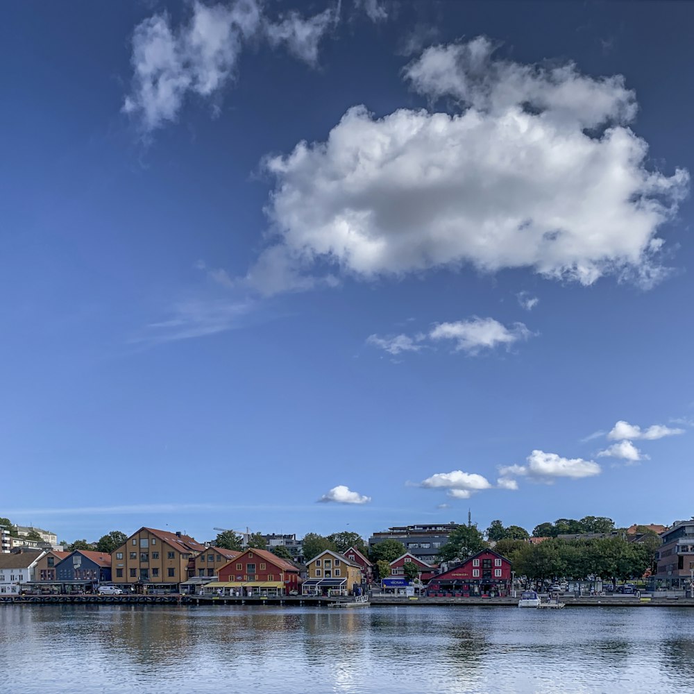 brown wooden house on body of water under blue sky during daytime