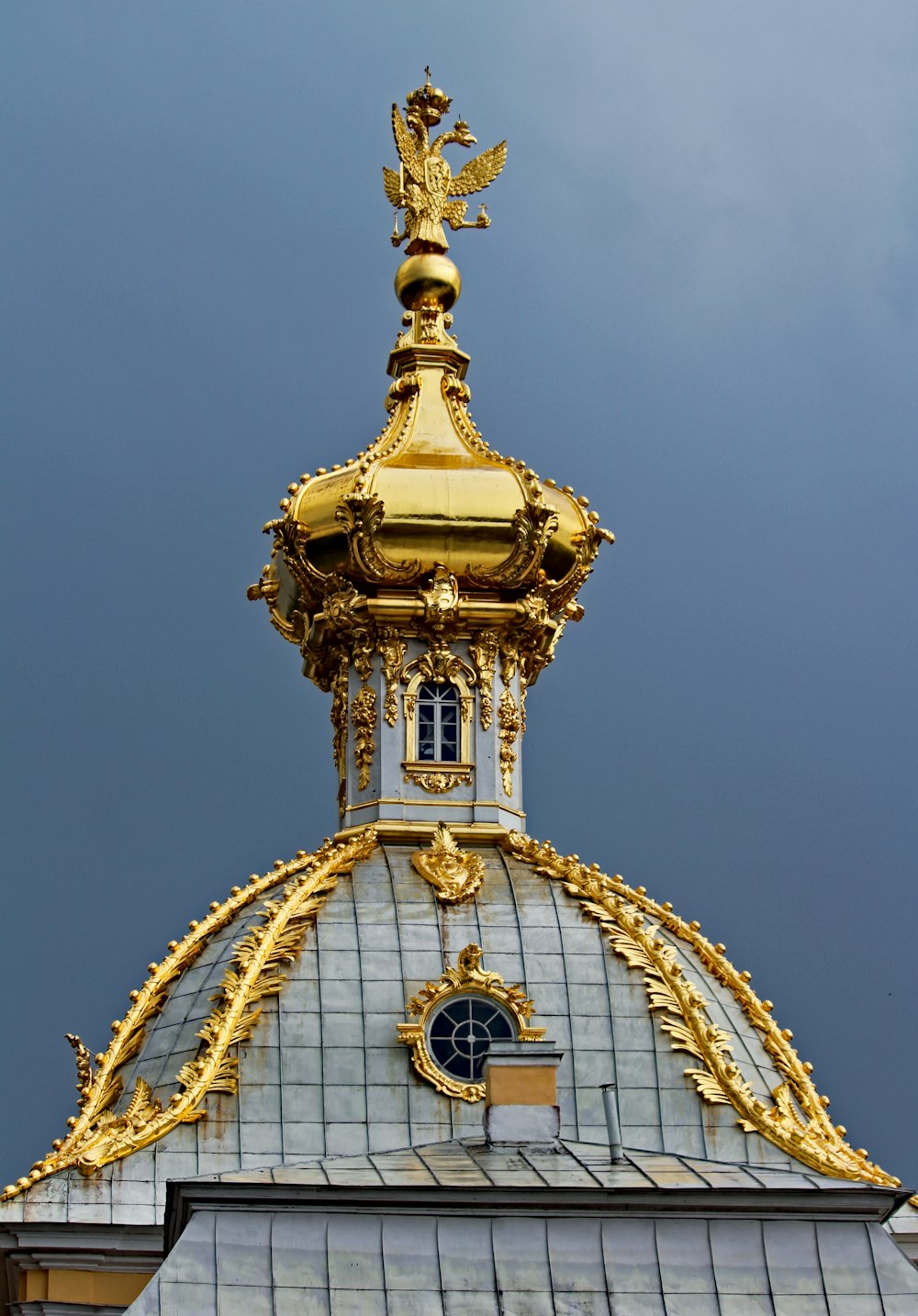 white and gold concrete building