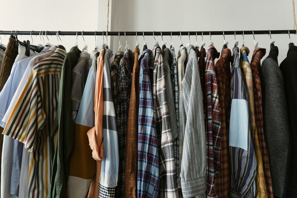 gray white and black plaid dress shirt