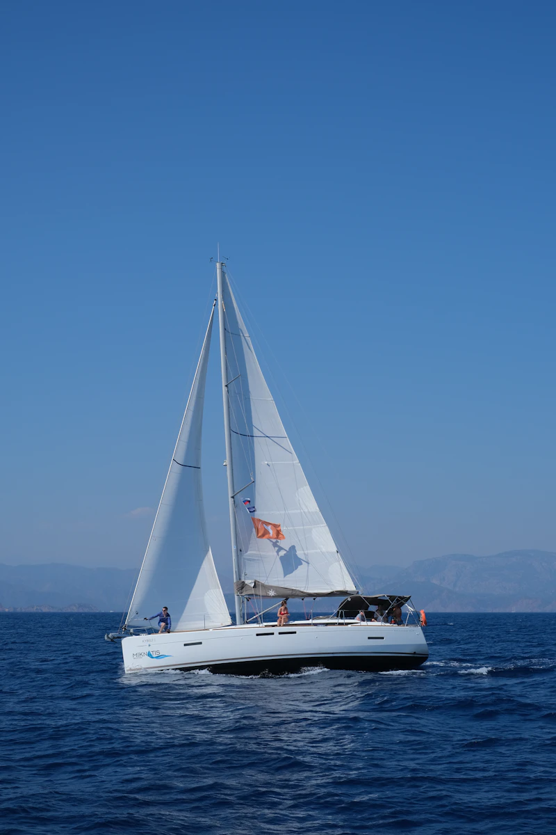 On calm open water