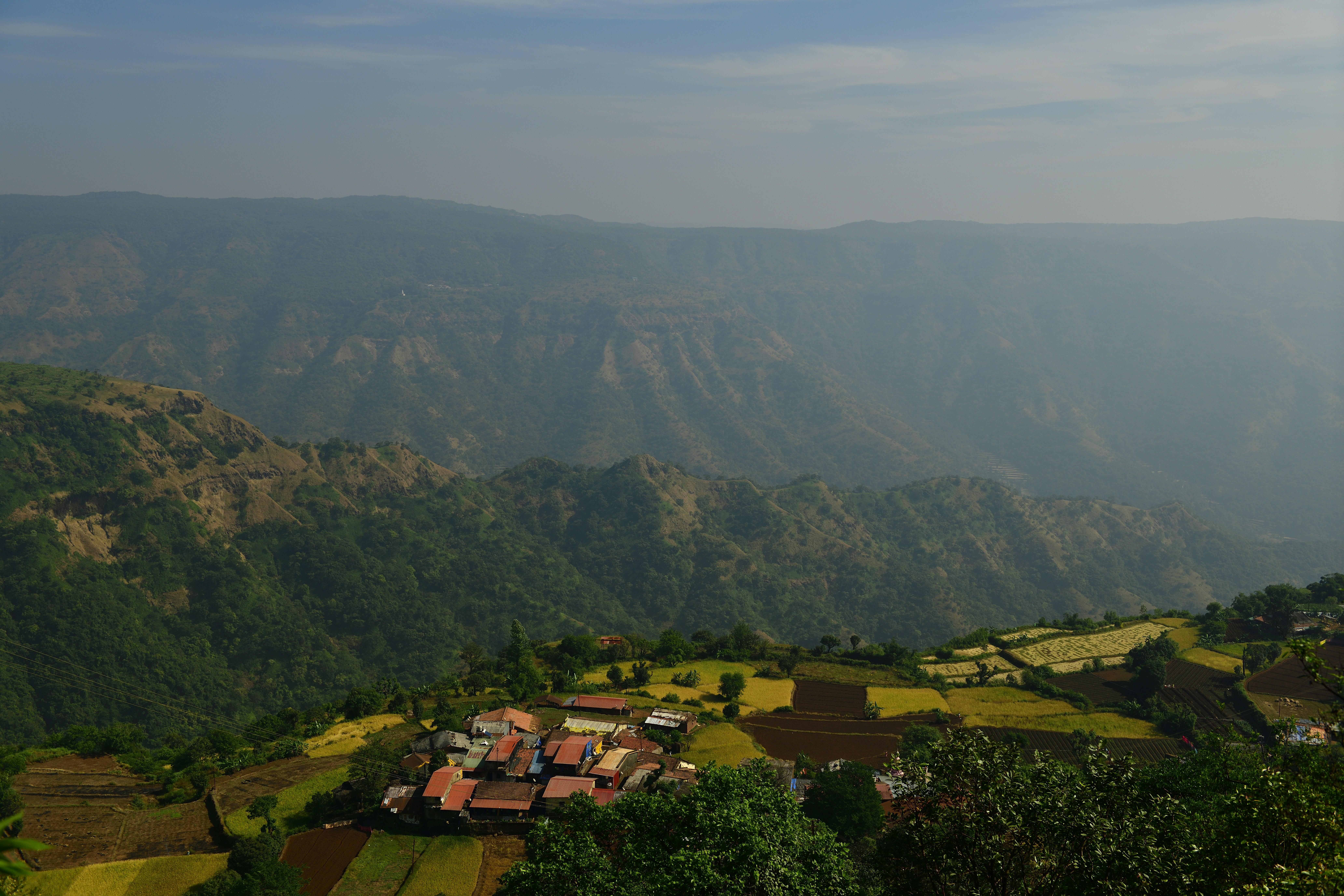 aerial view of green mountains during daytime