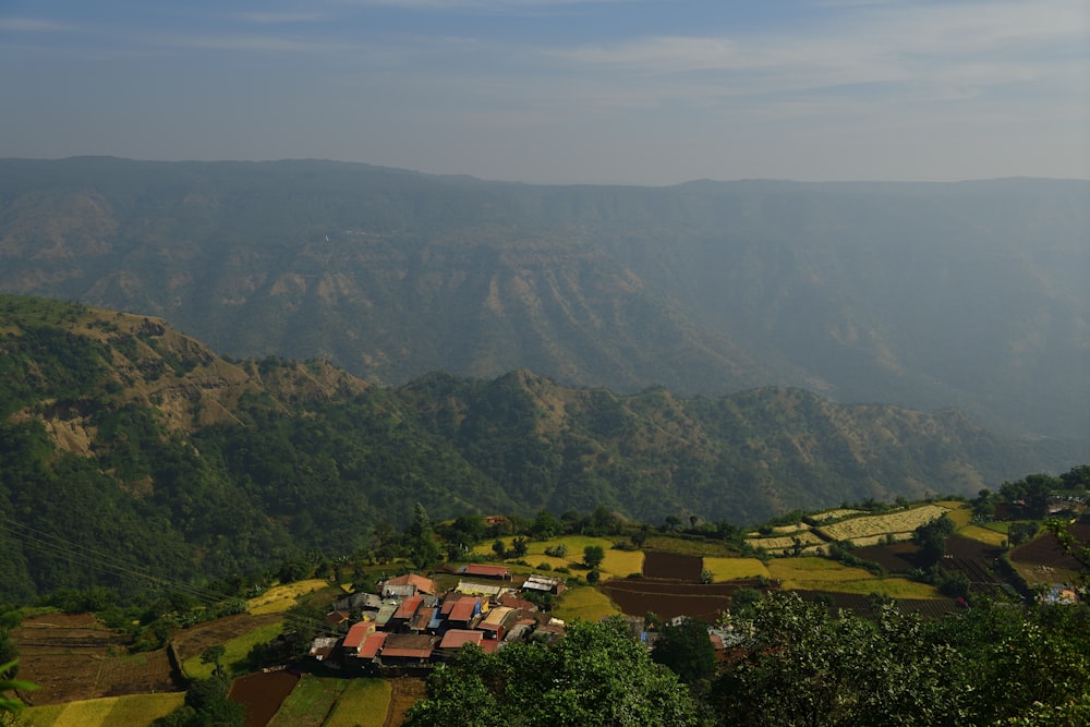 aerial view of green mountains during daytime