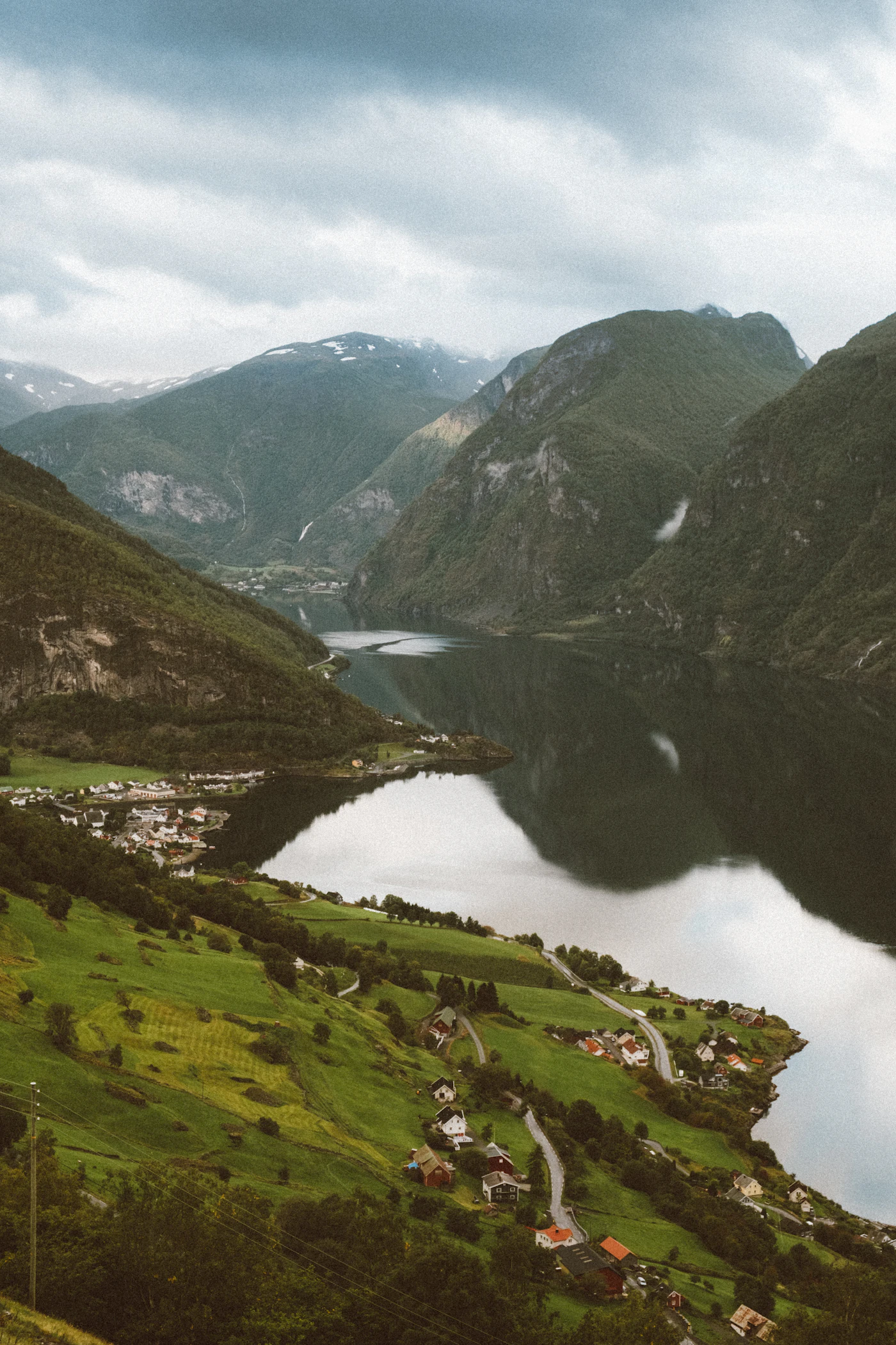 Aurlandsfjord from above in summer
