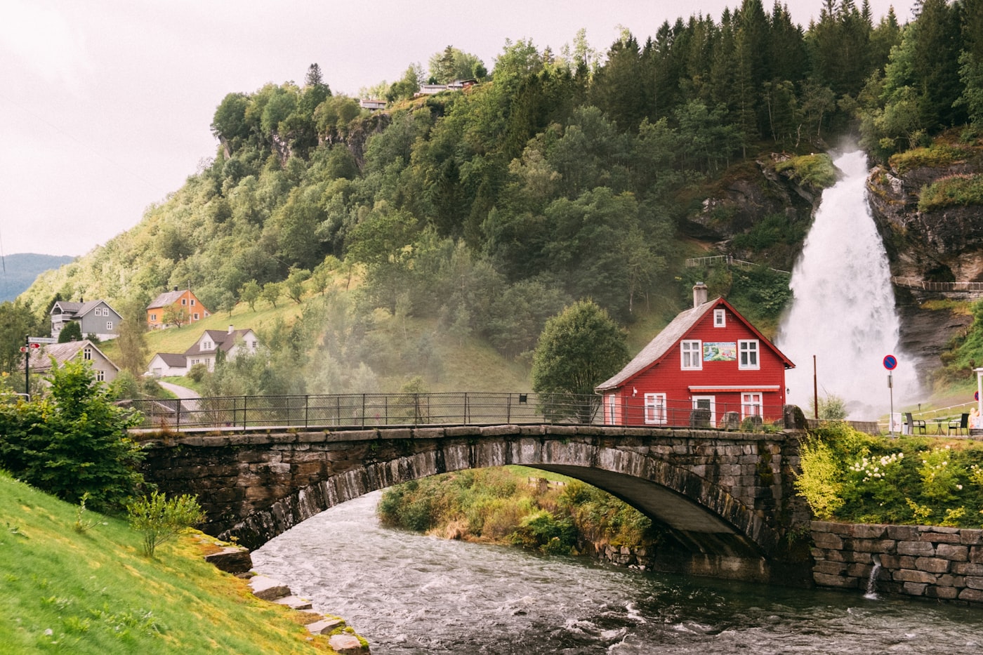 Dramatic Norwegian fjord landscape