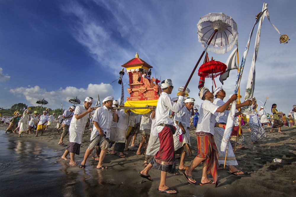 people on beach during daytime