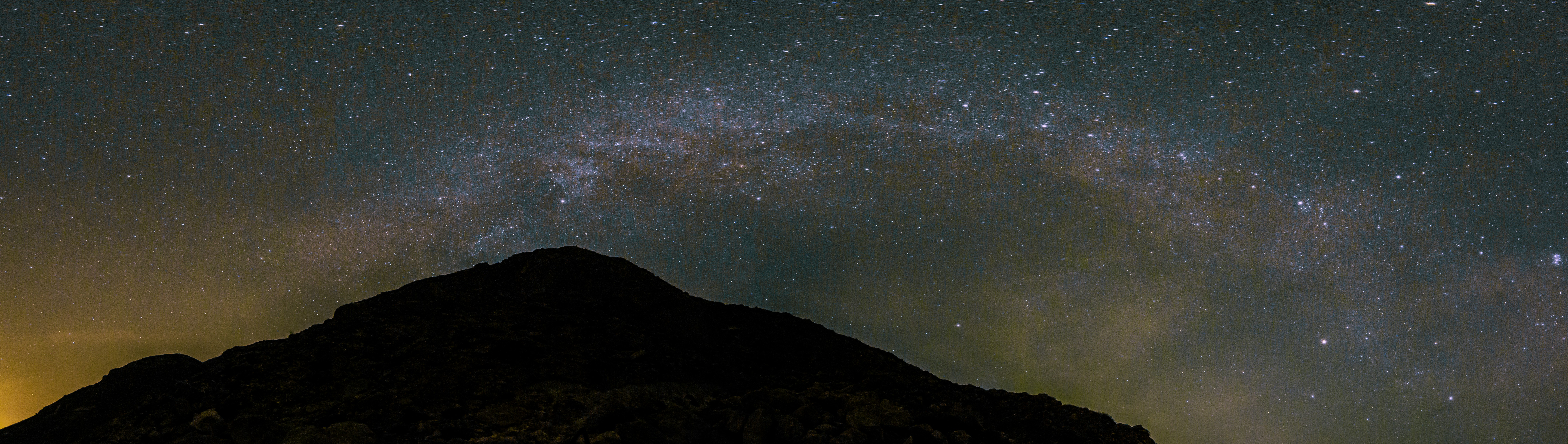 black and white starry night