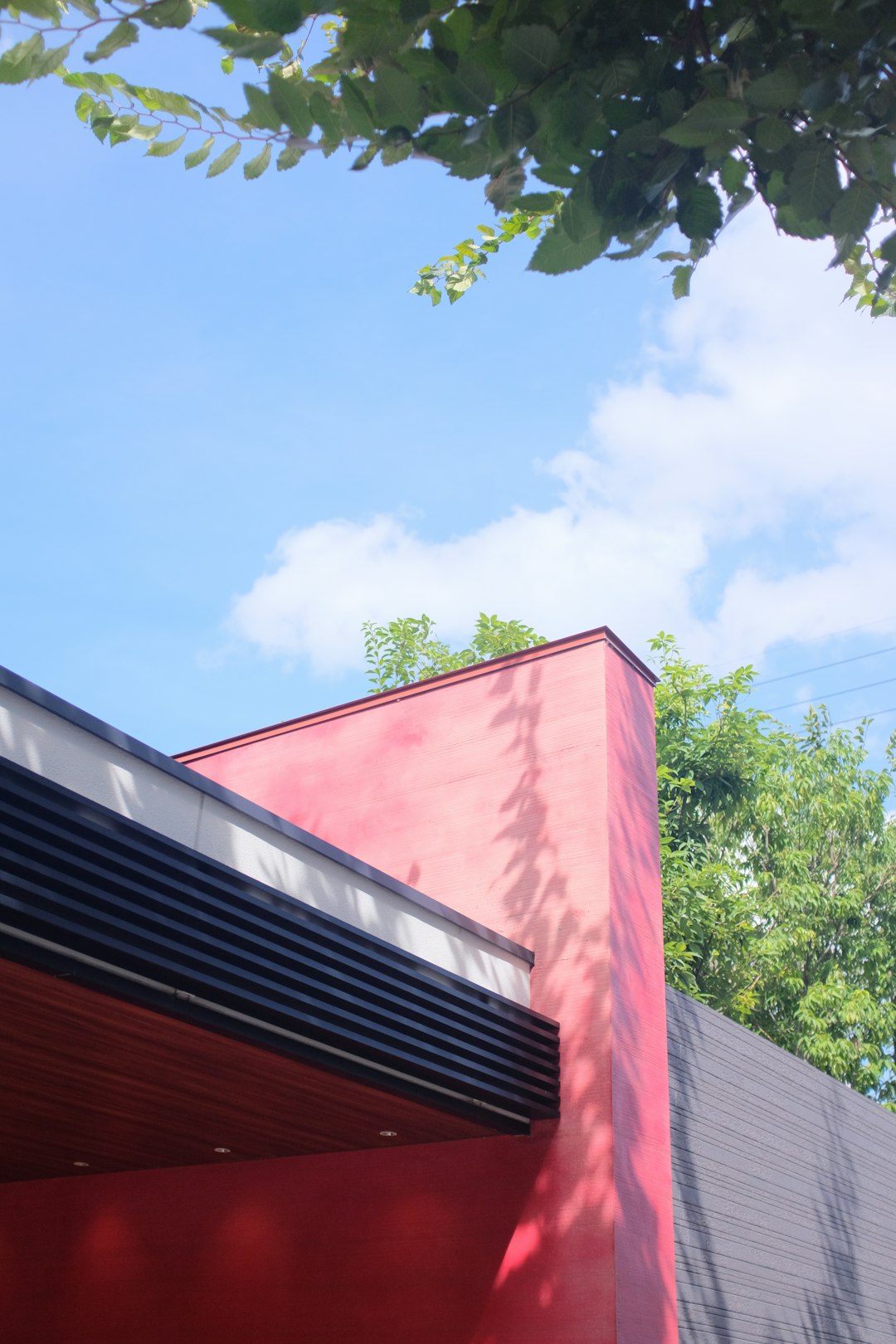 red and white concrete building