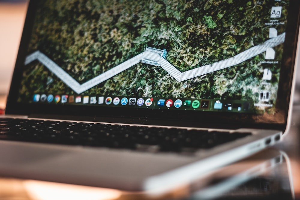 black and silver laptop computer