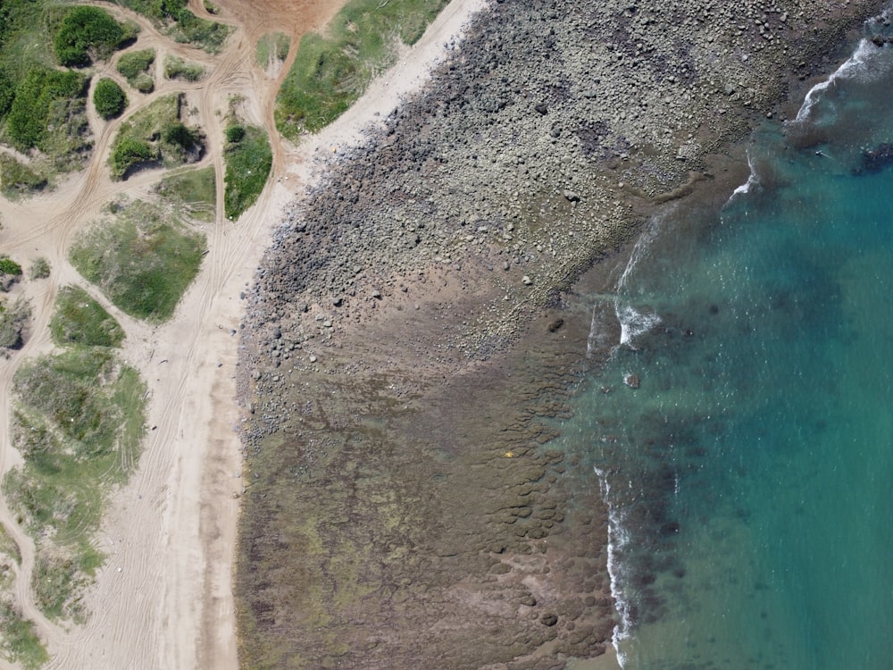 aerial view of beach during daytime