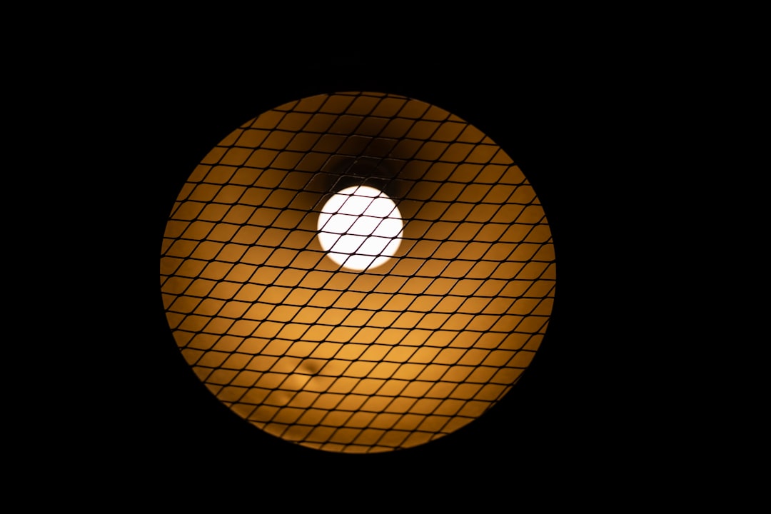 yellow and white round light