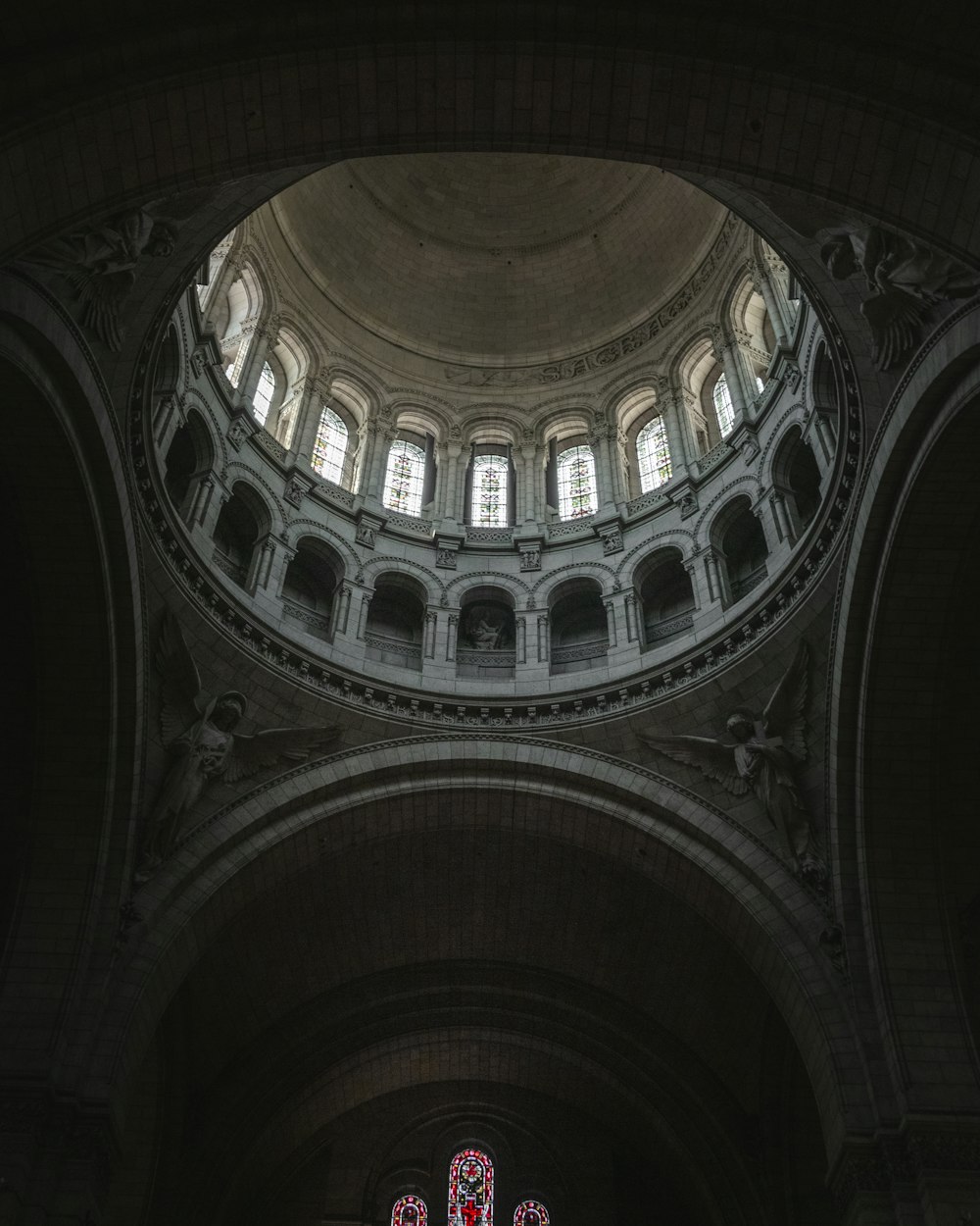 low angle photography of dome building