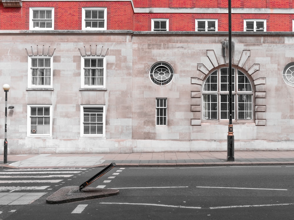 red and white concrete building