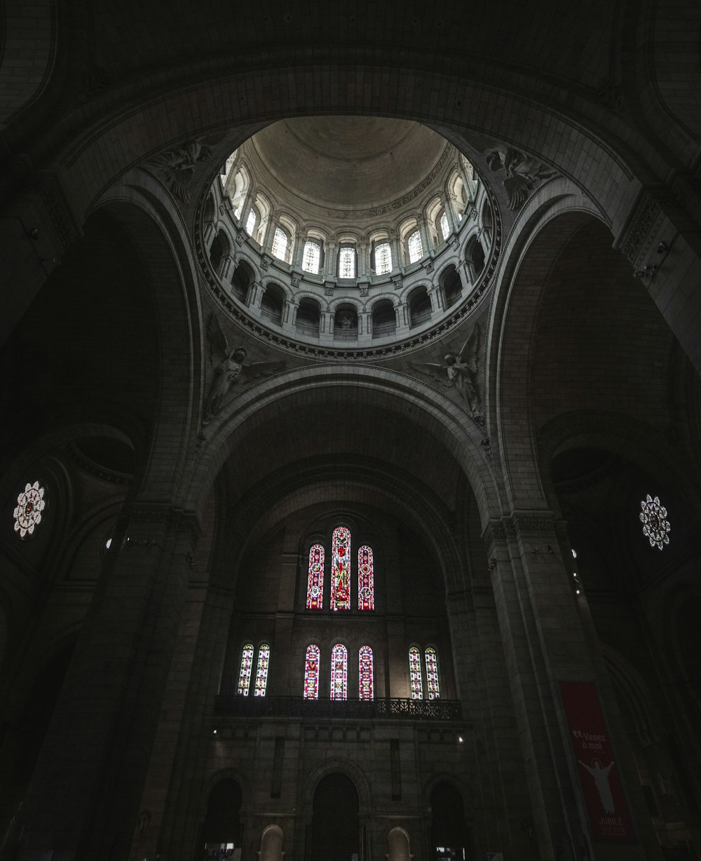 black and white dome ceiling