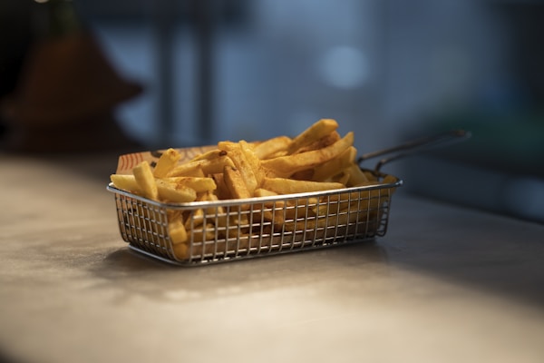 Brown bread on stainless steel basket