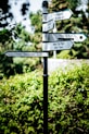 black and white street sign