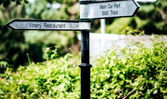 black and white street sign