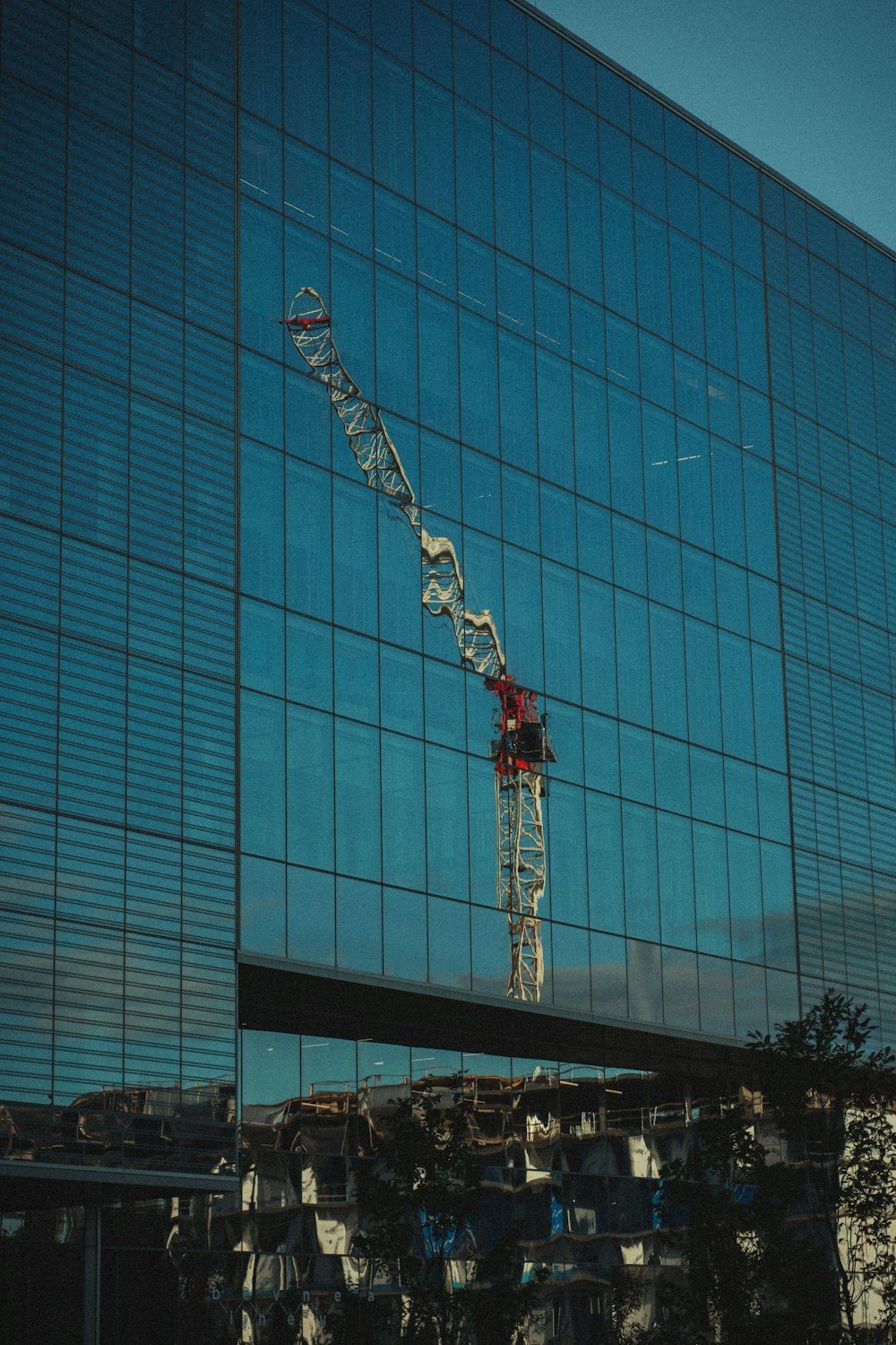 red and white metal tower