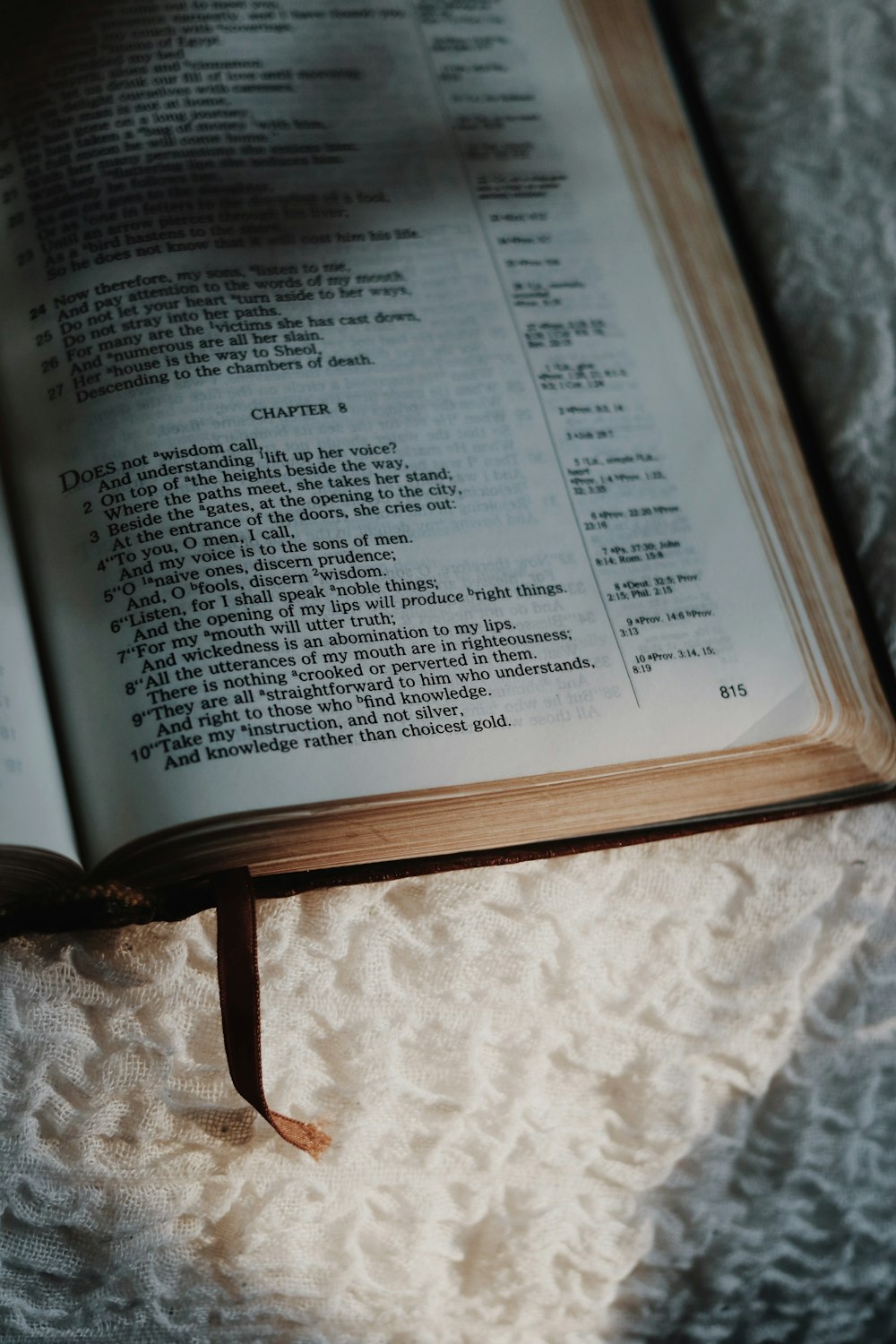 white book page on white textile