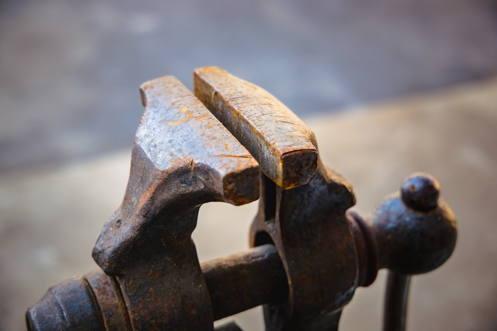 grey metal tool in close up photography