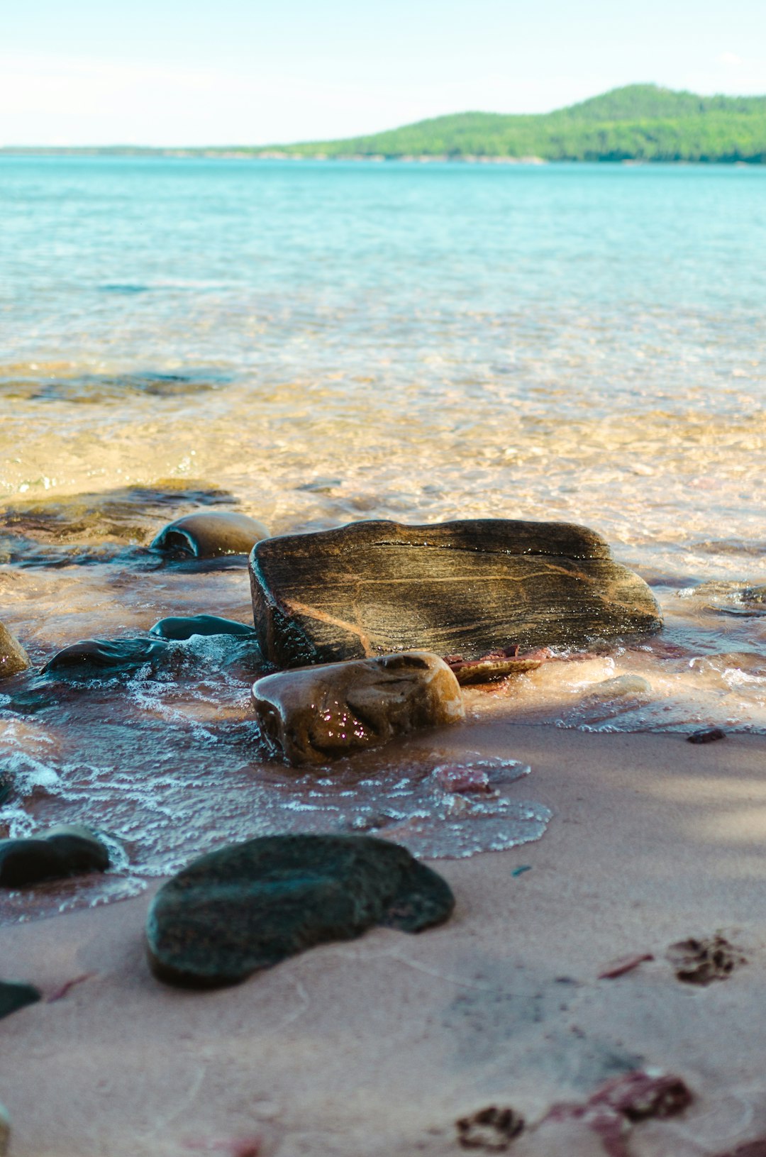 brown rock on the beach