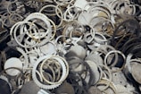 silver and gold round accessory