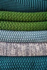 green and white striped textile