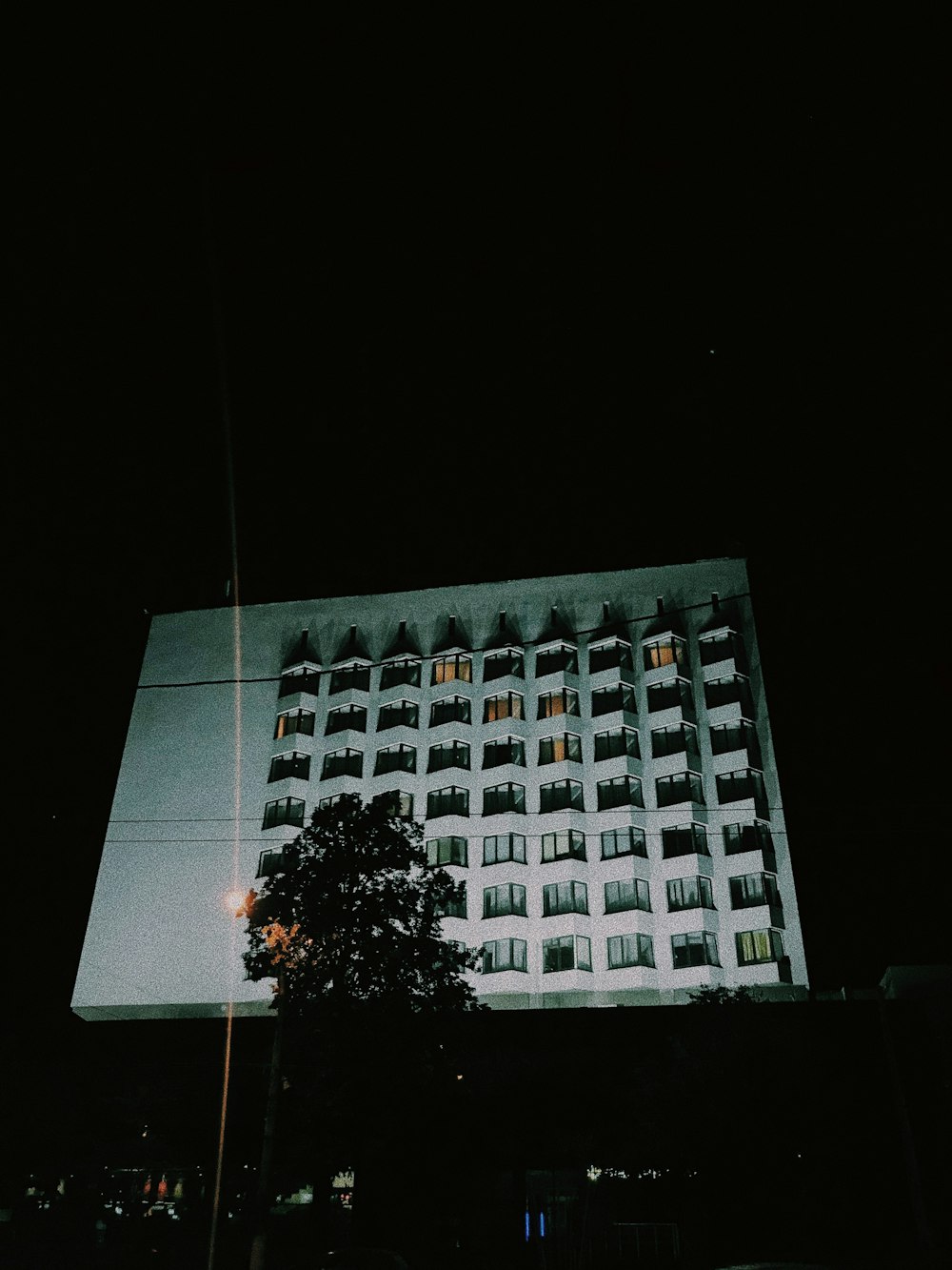 white concrete building during nighttime