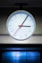 white analog watch at 10