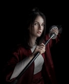 A fierce warrior character ready for battle in a dramatic pose.