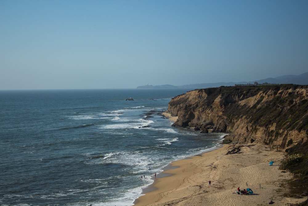 people on beach during daytime