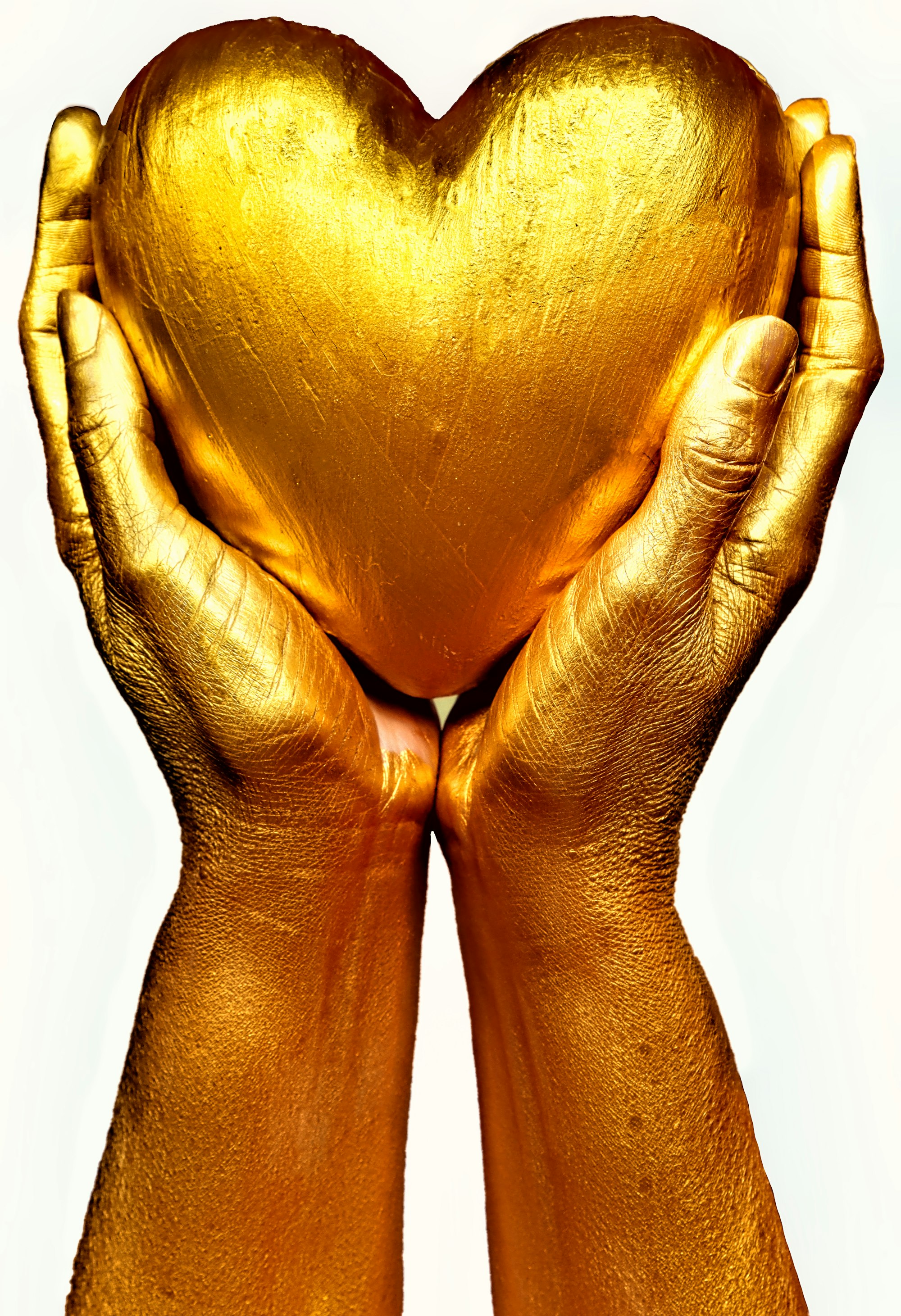 heart, two, gold, golden, yellow, trust, love, 2, art, assist, carry, confidence, faith, fingers, grey, hands, heart, helping, hold, human, love, support, trust, underarm, left, right