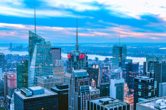 City skyline representing real estate investment opportunities.