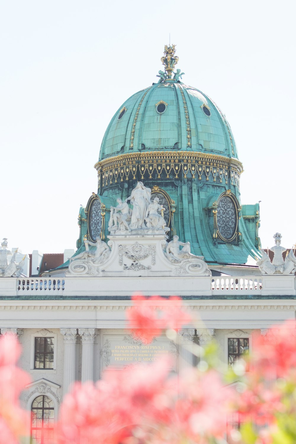 white and blue dome building